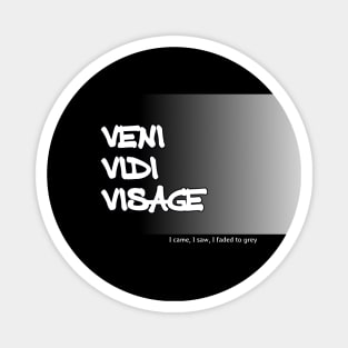 Veni Vidi Visage - I came, I saw, I faded to grey Magnet